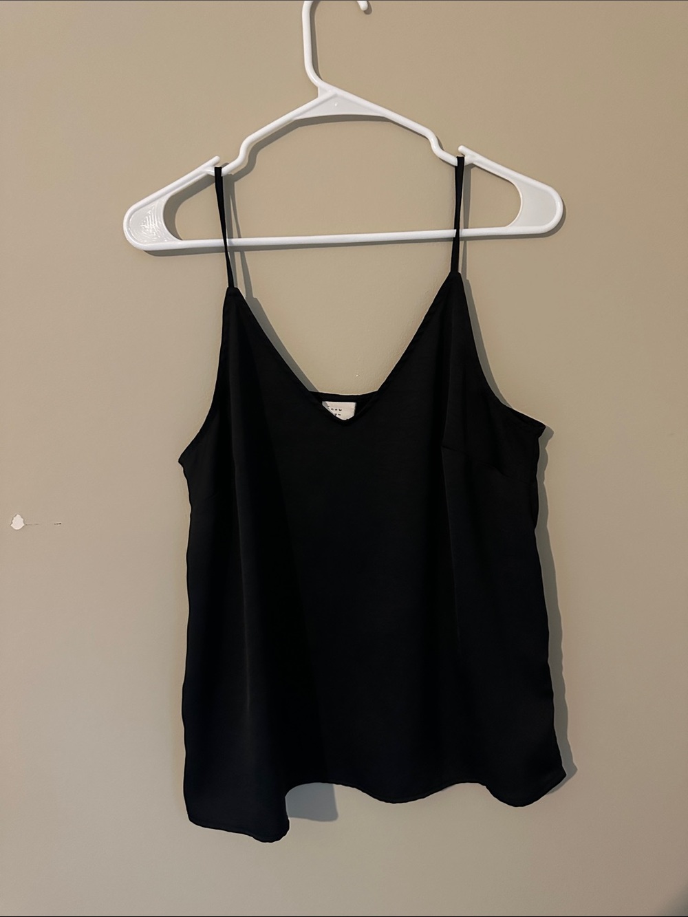 Classic Black V-Neck Spaghetti Strap Top - Women's